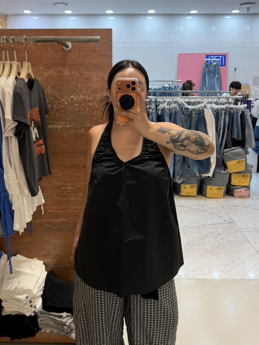 LIVE AID-P韓國直郵實拍女裝新品休閑26夏季吊帶背心褶皺LIVE AID-P吊帶/背心