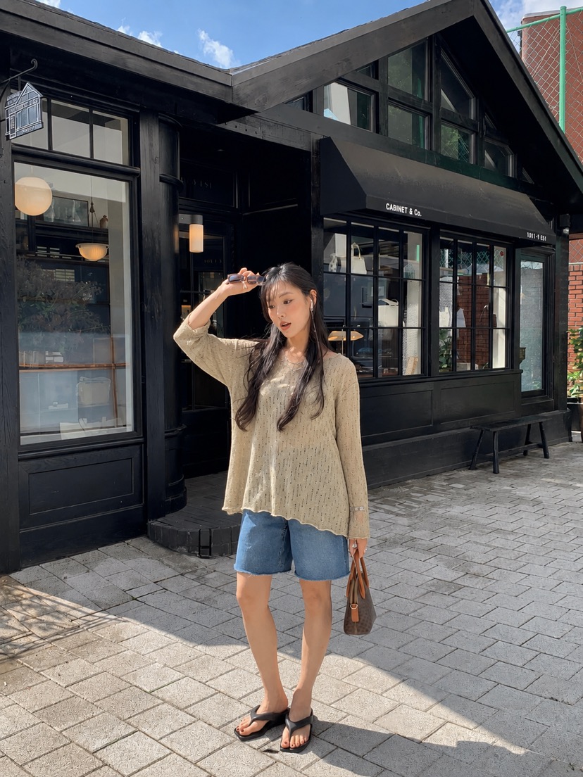 REIZ韓國代購女士新品人氣休閑熱賣26夏季時尚推薦長袖T恤REIZ長袖T恤