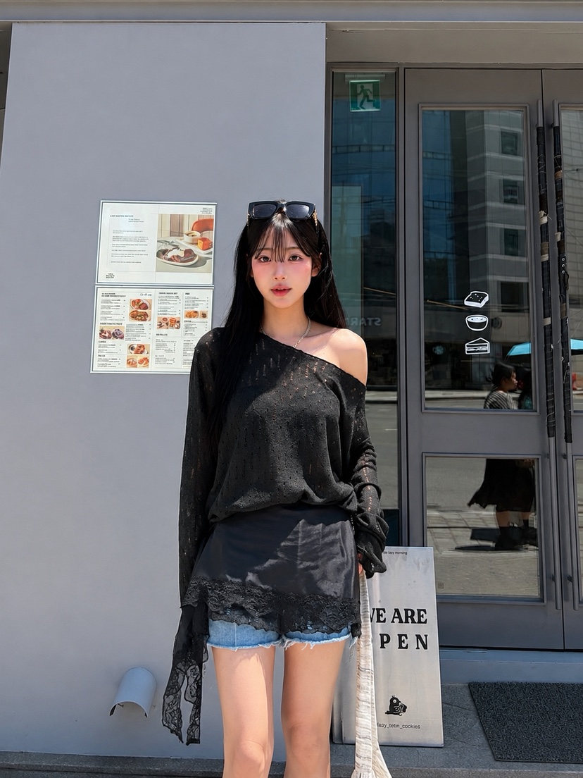 REIZ韓國代購女士新品人氣休閑熱賣26夏季時尚推薦長袖T恤REIZ長袖T恤