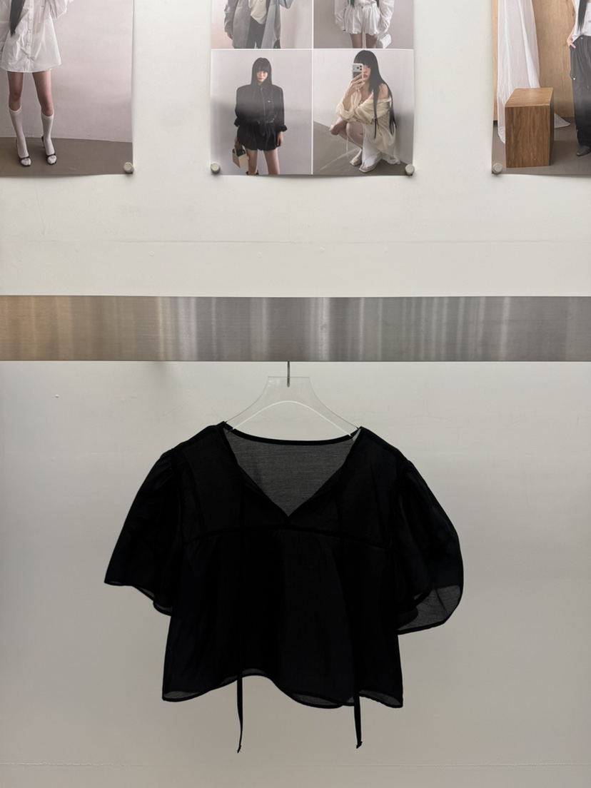 AMOOD韓國東大門代購女裝新款26夏季熱賣人氣襯衫蕾絲衫透明AMOOD襯衫/蕾絲衫圖色3