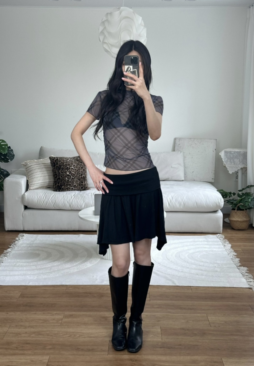 EIGHTGLOW韓國東大門直郵女士新款推薦26夏季短裙不含腰帶EIGHTGLOW短裙