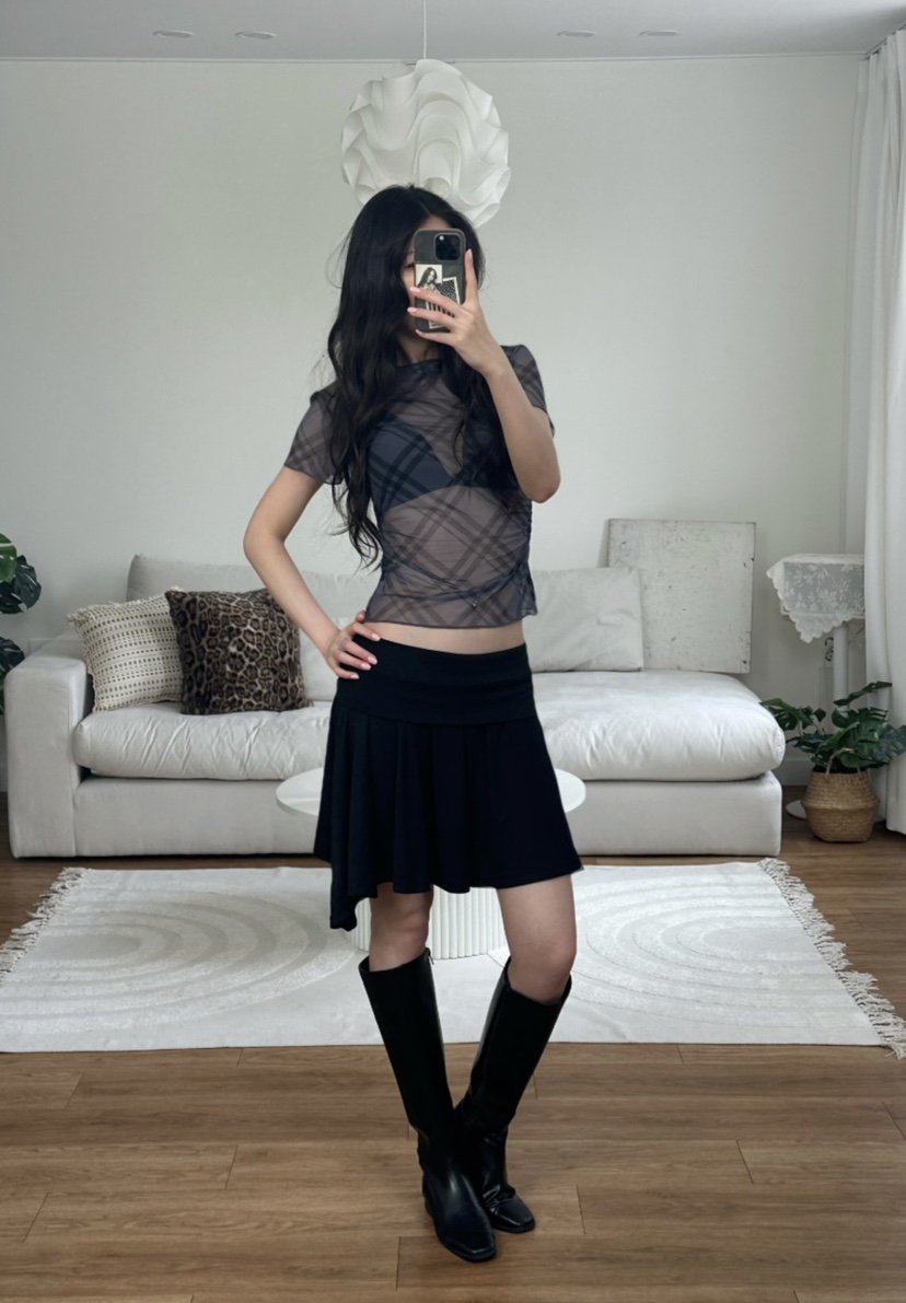 EIGHTGLOW韓國東大門直郵女士新款推薦26夏季短裙不含腰帶EIGHTGLOW短裙圖色1