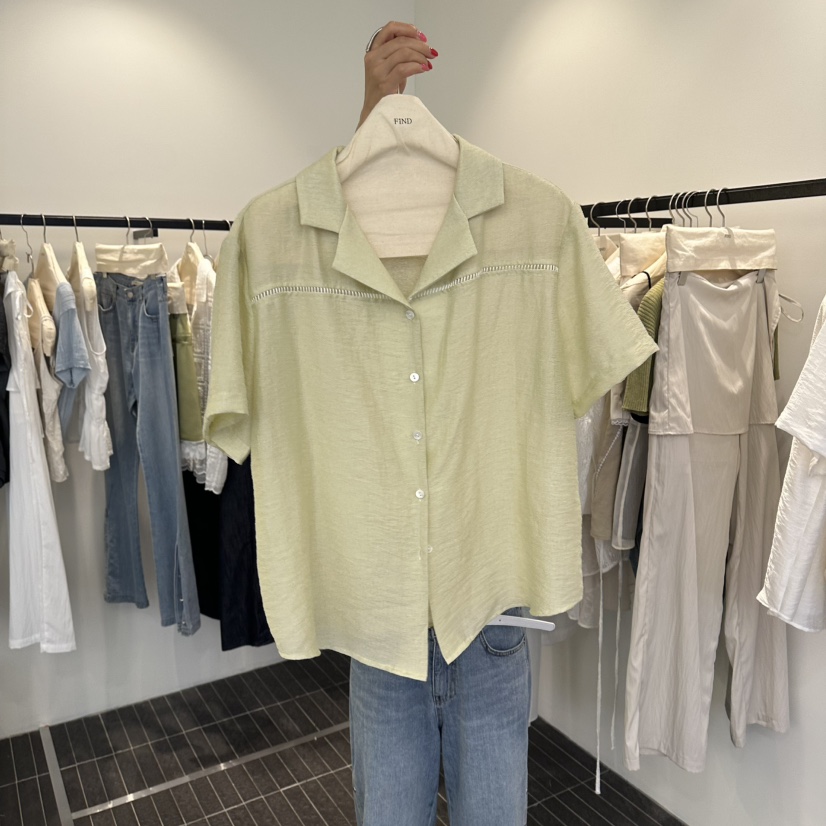 FIND-P韓國直郵女裝新品休閑人氣熱賣推薦26夏季襯衫蕾絲衫FIND-P襯衫/蕾絲衫圖色2
