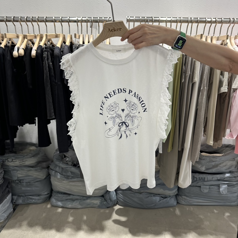 ACKER韓國直郵女裝新款休閑人氣26夏季推薦吊帶背心蕾絲無袖ACKER吊帶/背心圖色1