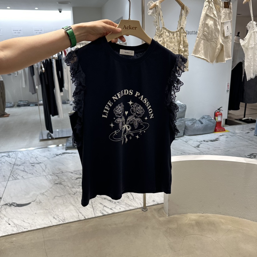 ACKER韓國直郵女裝新款休閑人氣26夏季推薦吊帶背心蕾絲無袖ACKER吊帶/背心圖色2