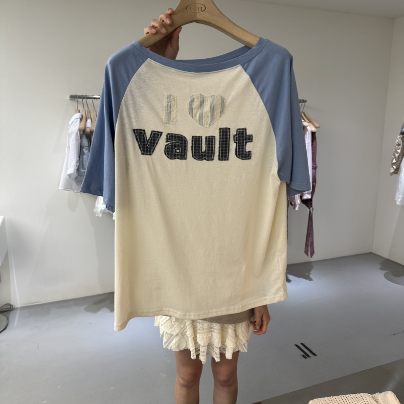 VAULT韓國代購女裝新品26夏季推薦人氣時尚熱賣休閑T恤VAULTT恤圖色2