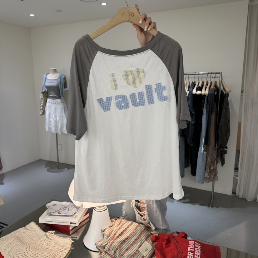 VAULT韓國代購女裝新品26夏季推薦人氣時尚熱賣休閑T恤VAULTT恤圖色3