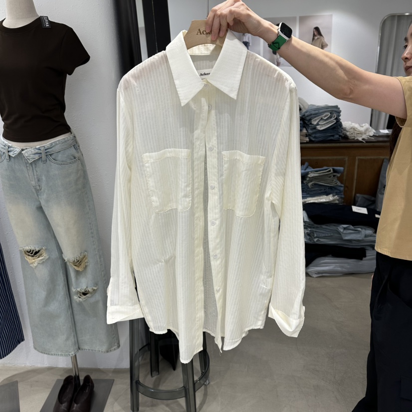 ACKER韓國直郵實拍女裝新款時尚推薦熱賣襯衫蕾絲衫不含內搭ACKER襯衫/蕾絲衫圖色3奶油色