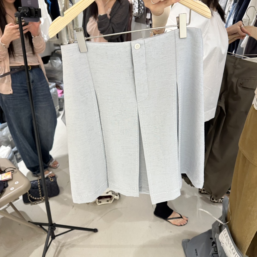 CONNAUGHT/DAILYJUD韓國代購女士新品推薦休閑半身裙中短裙CONNAUGHT/DAILYJUD半身裙/中短裙圖色1藍色