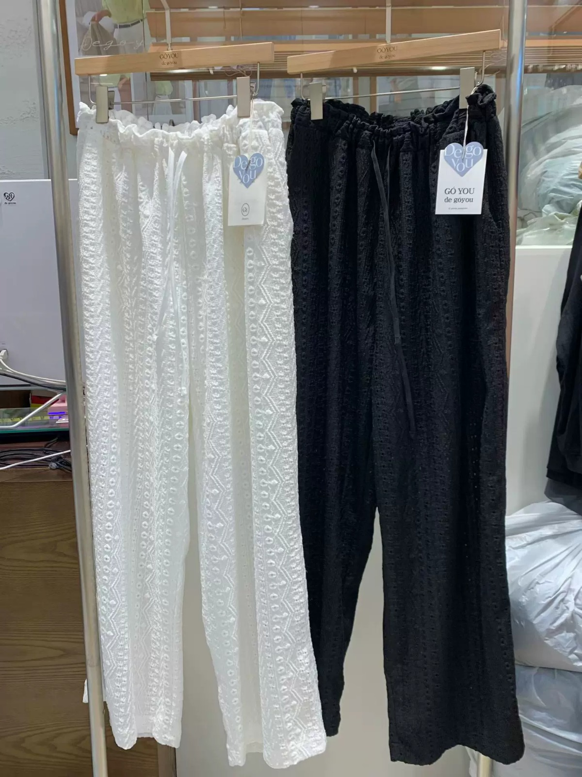 DE GO YOU韓國直郵女士新品休閑26春夏休閑褲闊腿褲寬松DE GO YOU休閑褲左2色