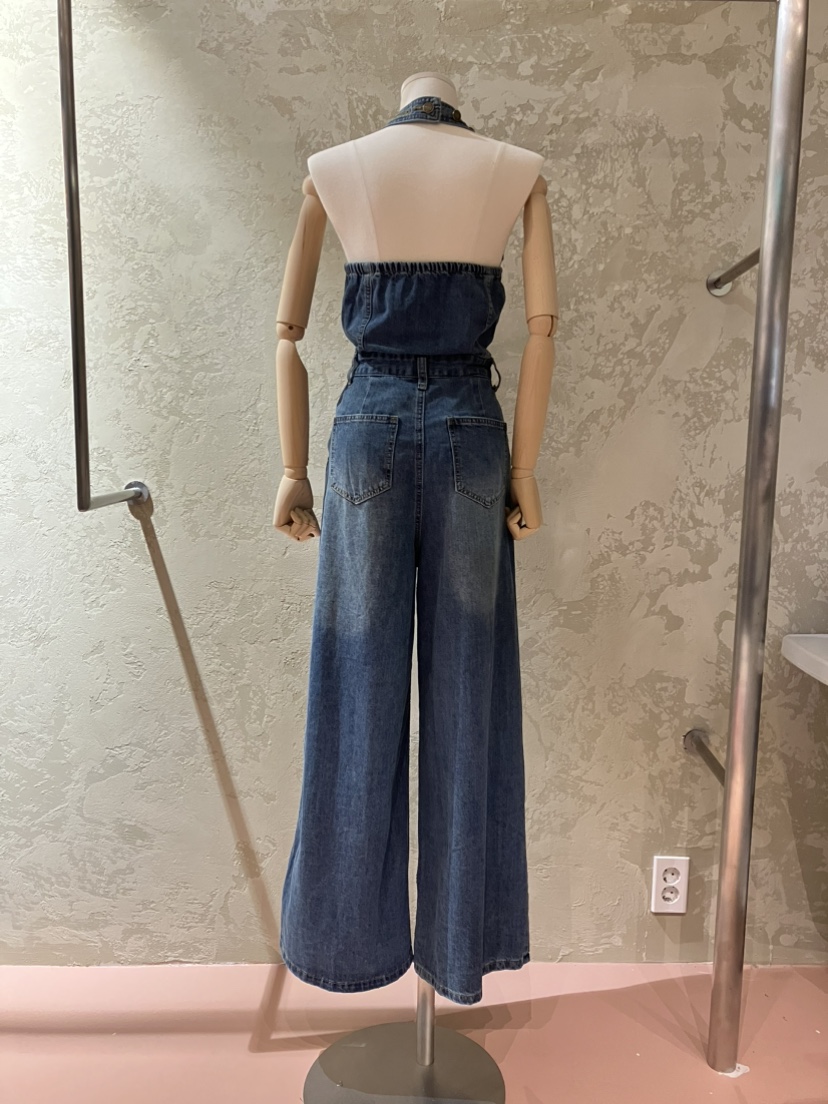 PIN-UP東大門實拍韓國女裝新品時尚休閑熱賣人氣連體褲露背PIN-UP連體褲