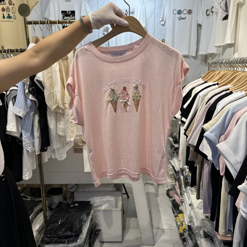 COCO HOLIC韓國直郵女裝新款推薦休閑人氣時尚26夏季T恤COCO HOLICT恤圖色2