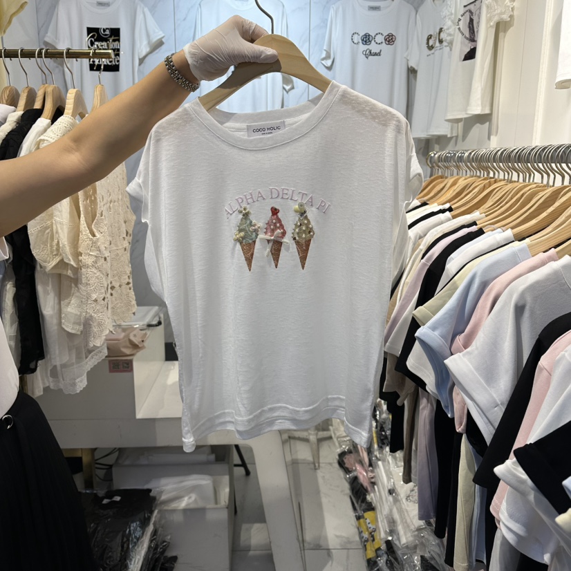 COCO HOLIC韓國直郵女裝新款推薦休閑人氣時尚26夏季T恤COCO HOLICT恤圖色4