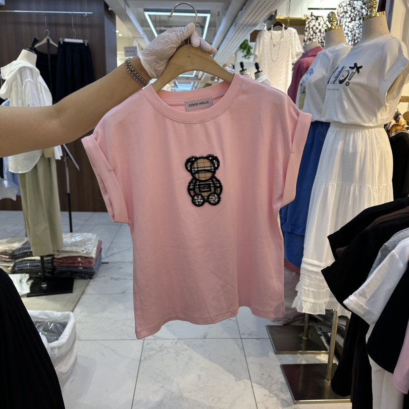 COCO HOLIC韓國直郵女士新品26夏季人氣推薦熱賣T恤小熊COCO HOLICT恤圖色1