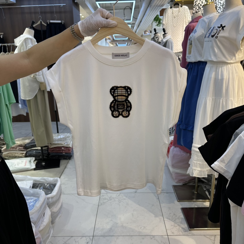 COCO HOLIC韓國直郵女士新品26夏季人氣推薦熱賣T恤小熊COCO HOLICT恤圖色4