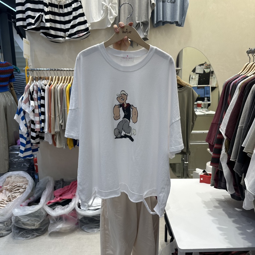 REPLAY韓國東大門直郵女士新品熱賣人氣26夏季T恤大力水手REPLAYT恤圖色1