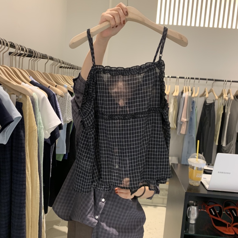 PLATE韓國直郵女士新品26夏季推薦人氣時尚休閑熱賣吊帶背心ANOTHER PLATE MOOD WEAR吊帶/背心