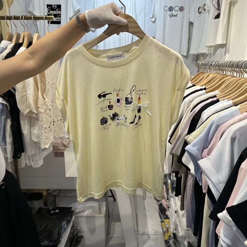 COCO HOLIC韓國東大門直郵女裝新款26夏季時尚推薦熱賣T恤COCO HOLICT恤圖色1