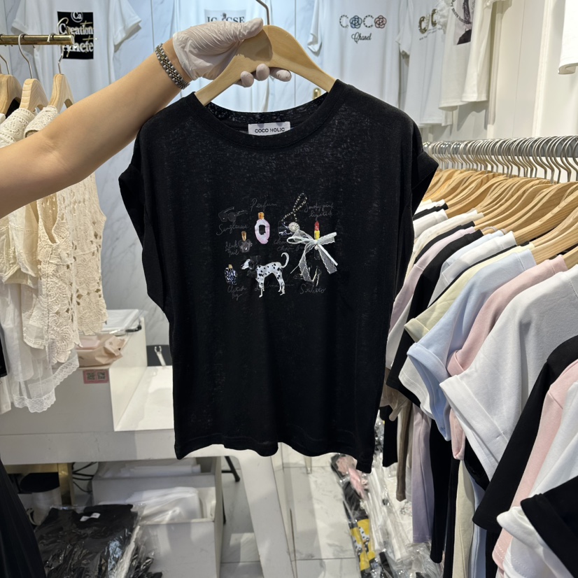 COCO HOLIC韓國東大門直郵女裝新款26夏季時尚推薦熱賣T恤COCO HOLICT恤圖色3