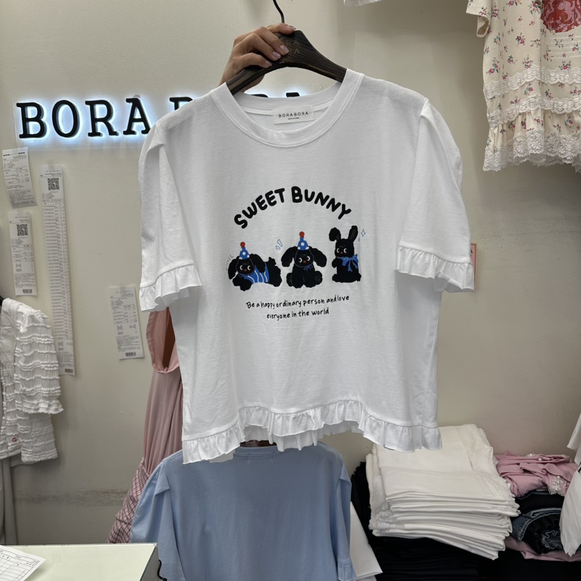 BORA BORA韓國代購女士新款時尚休閑26夏季人氣推薦熱賣T恤BORA BORAT恤圖色1