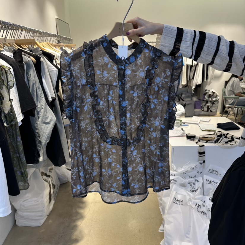 EYEFUL-Q韓國東大門代購女裝新品休閑26夏季推薦襯衫蕾絲衫eyeful襯衫/蕾絲衫圖色1