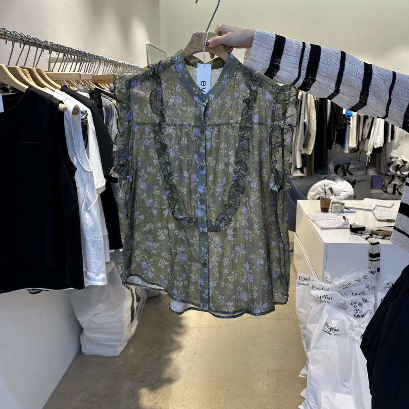 EYEFUL-Q韓國東大門代購女裝新品休閑26夏季推薦襯衫蕾絲衫eyeful襯衫/蕾絲衫圖色2