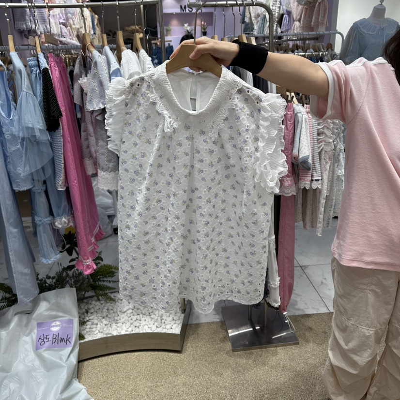 VIRUS東大門實拍韓國女士新款休閑熱賣26夏季時尚襯衫蕾絲衫VIRUS襯衫/蕾絲衫圖色1