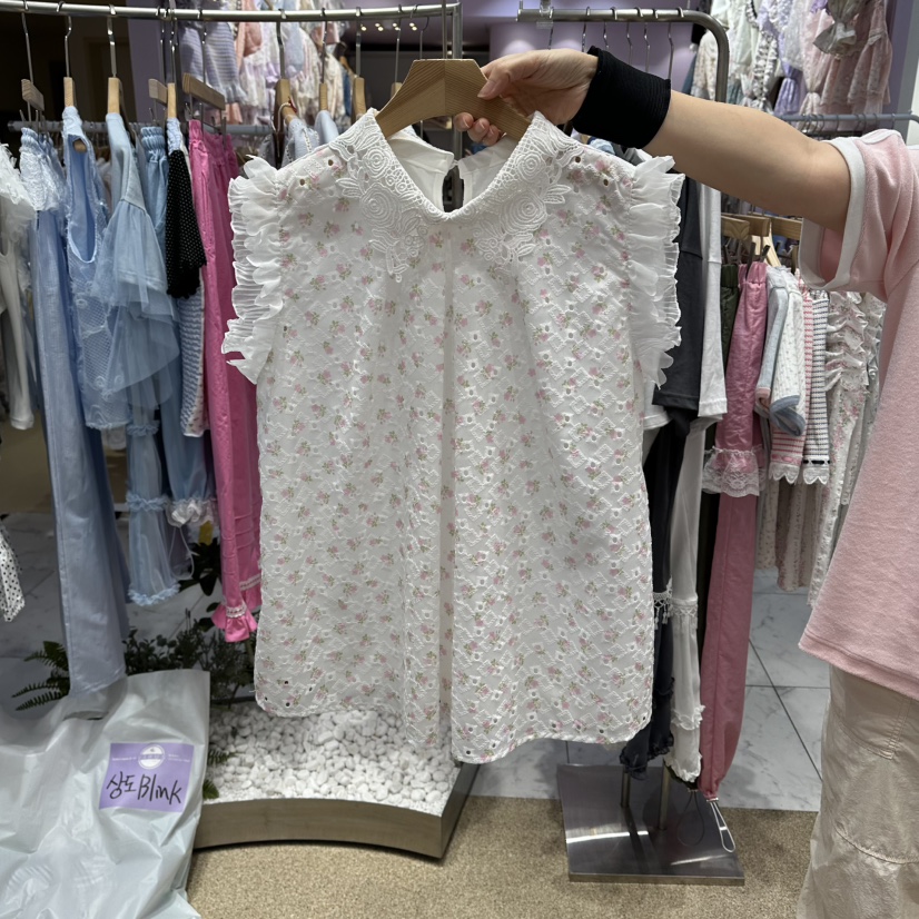 VIRUS東大門實拍韓國女士新款休閑熱賣26夏季時尚襯衫蕾絲衫VIRUS襯衫/蕾絲衫圖色2