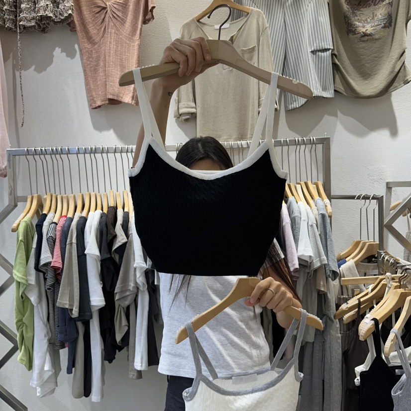 HIPTIQUE韓國東大門直郵女裝新品休閑時尚熱賣吊帶背心無袖HIPTIQUE吊帶/背心圖色1