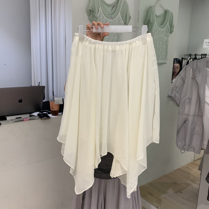 AUBE韓國直郵女裝新品休閑推薦26夏季半身裙中短裙不對稱AUBE半身裙/中短裙