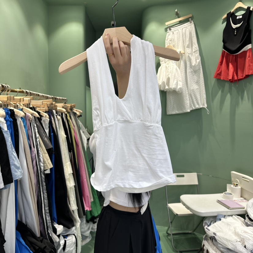 ROMANTIC NEWYORK韓國東大門直郵女士新品人氣吊帶背心露背無袖ROMANTIC NEWYORK吊帶/背心圖色1