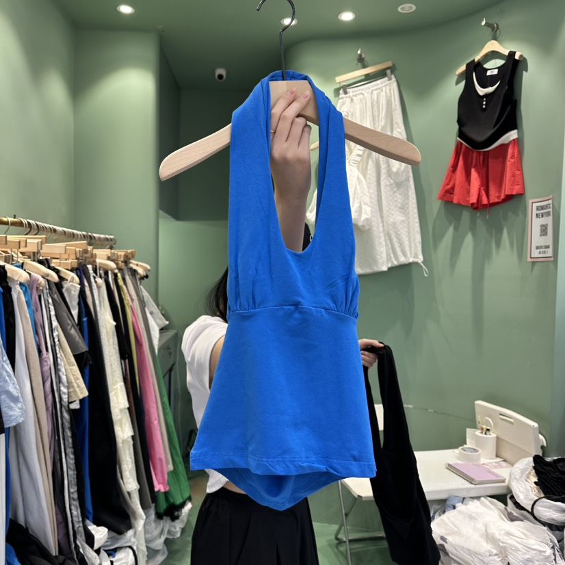 ROMANTIC NEWYORK韓國東大門直郵女士新品人氣吊帶背心露背無袖ROMANTIC NEWYORK吊帶/背心圖色2