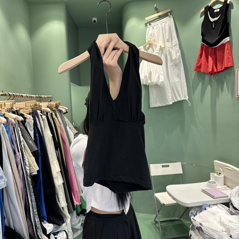 ROMANTIC NEWYORK韓國東大門直郵女士新品人氣吊帶背心露背無袖ROMANTIC NEWYORK吊帶/背心圖色3