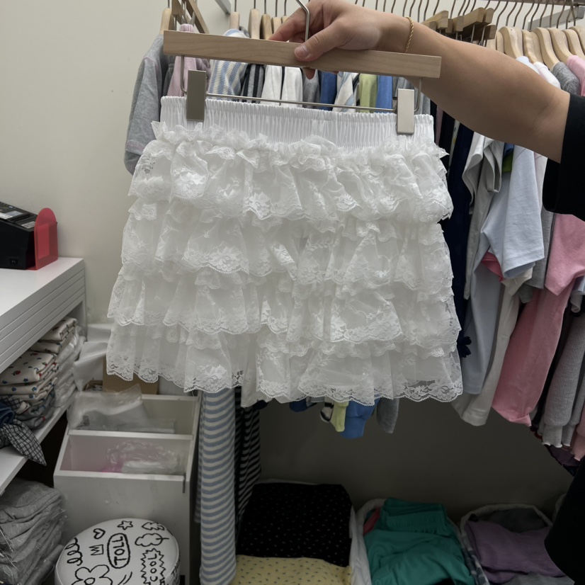 TOLL韓國直郵女裝新款26夏季熱賣推薦休閑人氣短褲蕾絲層疊TOLL短褲