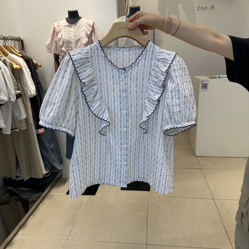 2nd B-S韓國直郵女士新品時尚休閑26夏季熱賣襯衫蕾絲衫2nd B-S襯衫/蕾絲衫圖色2