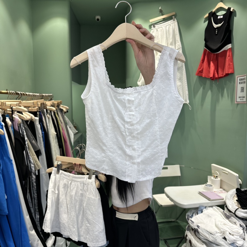 ROMANTIC NEWYORK韓國直郵女裝新品26夏季時尚吊帶背心刺繡ROMANTIC NEWYORK吊帶/背心圖色1
