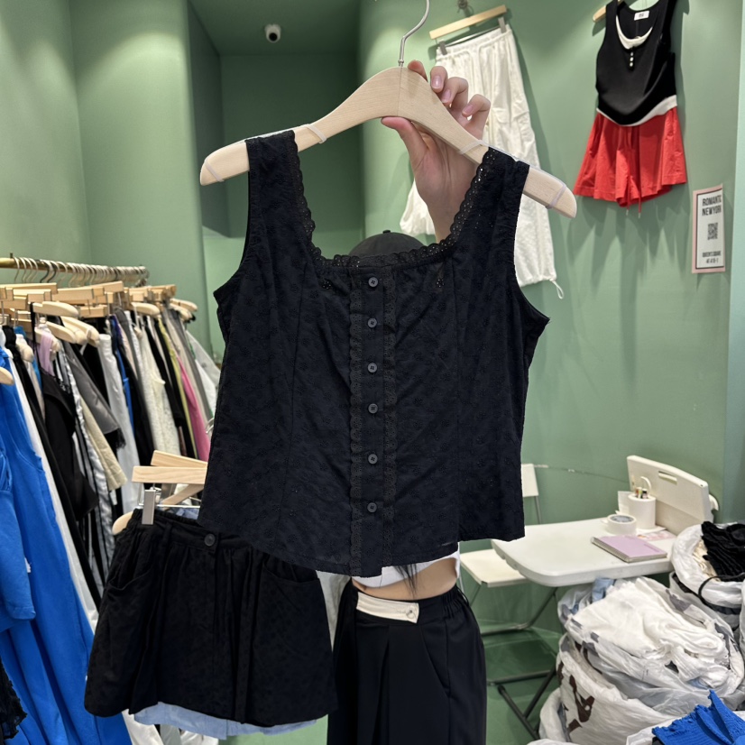 ROMANTIC NEWYORK韓國直郵女裝新品26夏季時尚吊帶背心刺繡ROMANTIC NEWYORK吊帶/背心圖色3