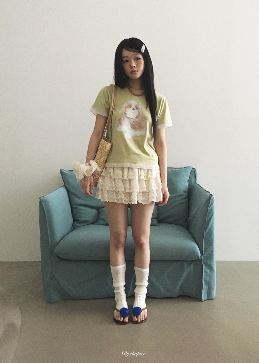 BY CHAPTER東大門實拍韓國女士新品休閑人氣熱賣T恤雪紡BY ChapterT恤