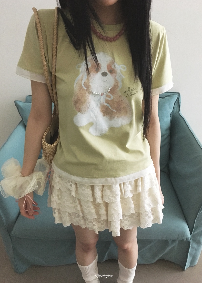 BY CHAPTER東大門實拍韓國女士新品休閑人氣熱賣T恤雪紡BY ChapterT恤圖色1