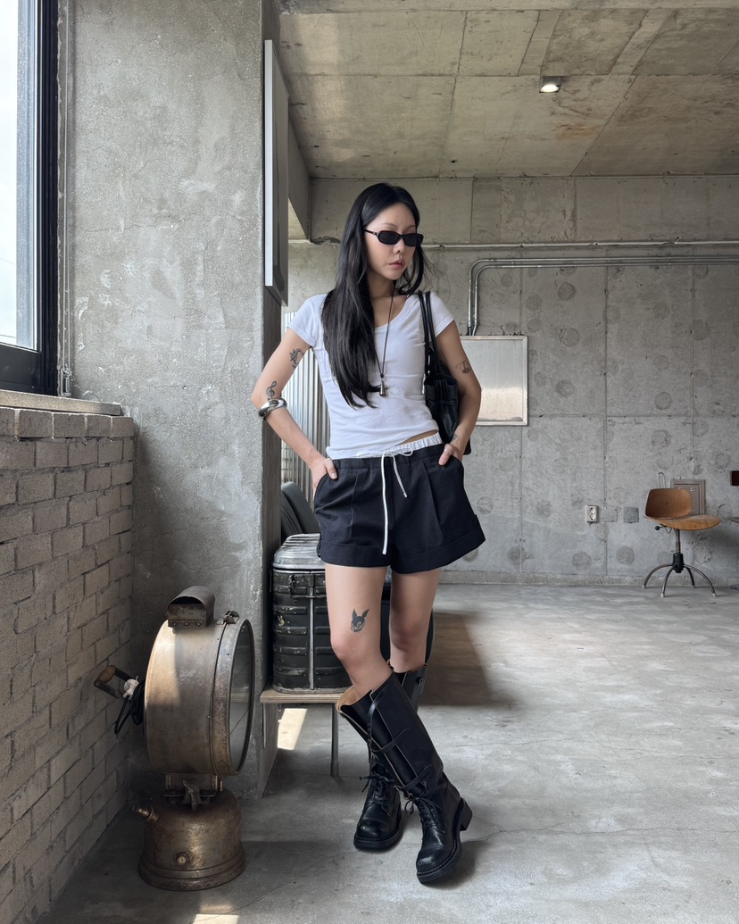 LIMLIMLIM韓國東大門代購女士新品推薦休閑26夏季短褲撞色LIM LIM LIM短褲