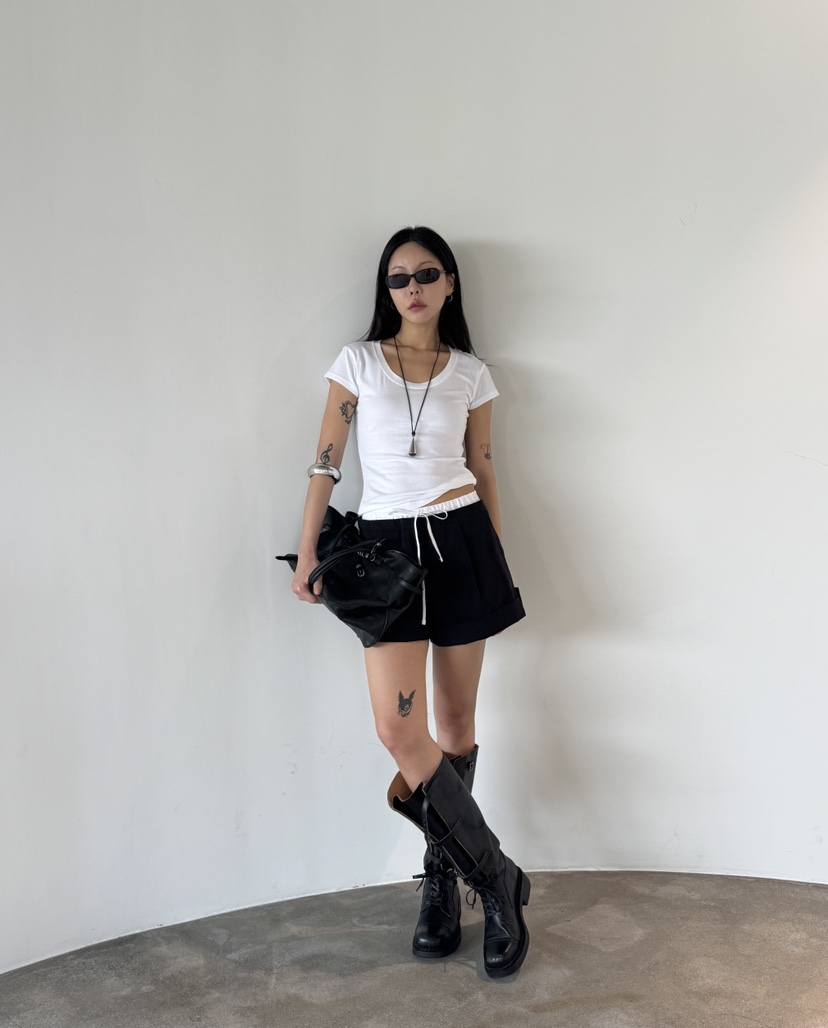 LIMLIMLIM韓國東大門代購女士新品推薦休閑26夏季短褲撞色LIM LIM LIM短褲