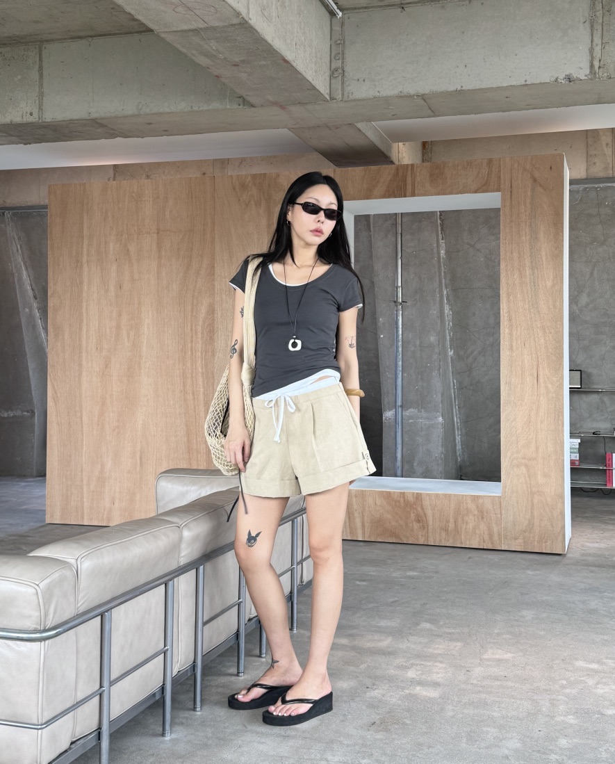 LIMLIMLIM韓國東大門代購女士新品推薦休閑26夏季短褲撞色LIM LIM LIM短褲