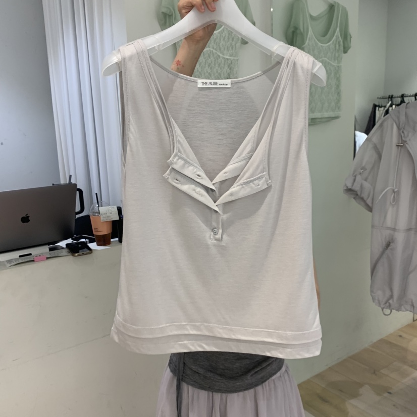 AUBE韓國直郵實拍女裝新品26夏季時尚推薦休閑熱賣吊帶背心AUBE吊帶/背心圖色2
