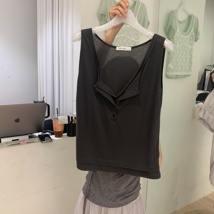 AUBE韓國直郵實拍女裝新品26夏季時尚推薦休閑熱賣吊帶背心AUBE吊帶/背心圖色3
