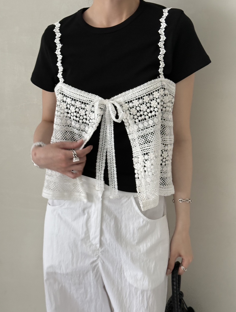 DEMAR韓國直郵女士新品26夏季人氣時尚熱賣休閑吊帶背心蕾絲DEMAR吊帶/背心