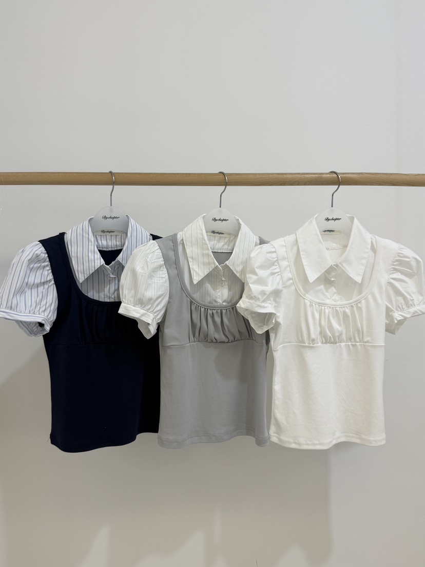 BY CHAPTER韓國直郵女士新款休閑熱賣時尚26夏季襯衫蕾絲衫BY Chapter襯衫/蕾絲衫