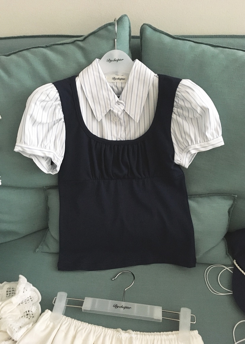 BY CHAPTER韓國直郵女士新款休閑熱賣時尚26夏季襯衫蕾絲衫BY Chapter襯衫/蕾絲衫圖色2