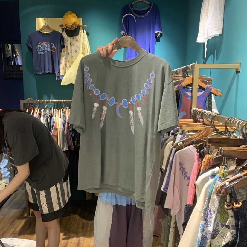 MERCI LINDA韓國直郵女士新品人氣時尚休閑26夏季T恤復古MERCI LINDAT恤圖色3