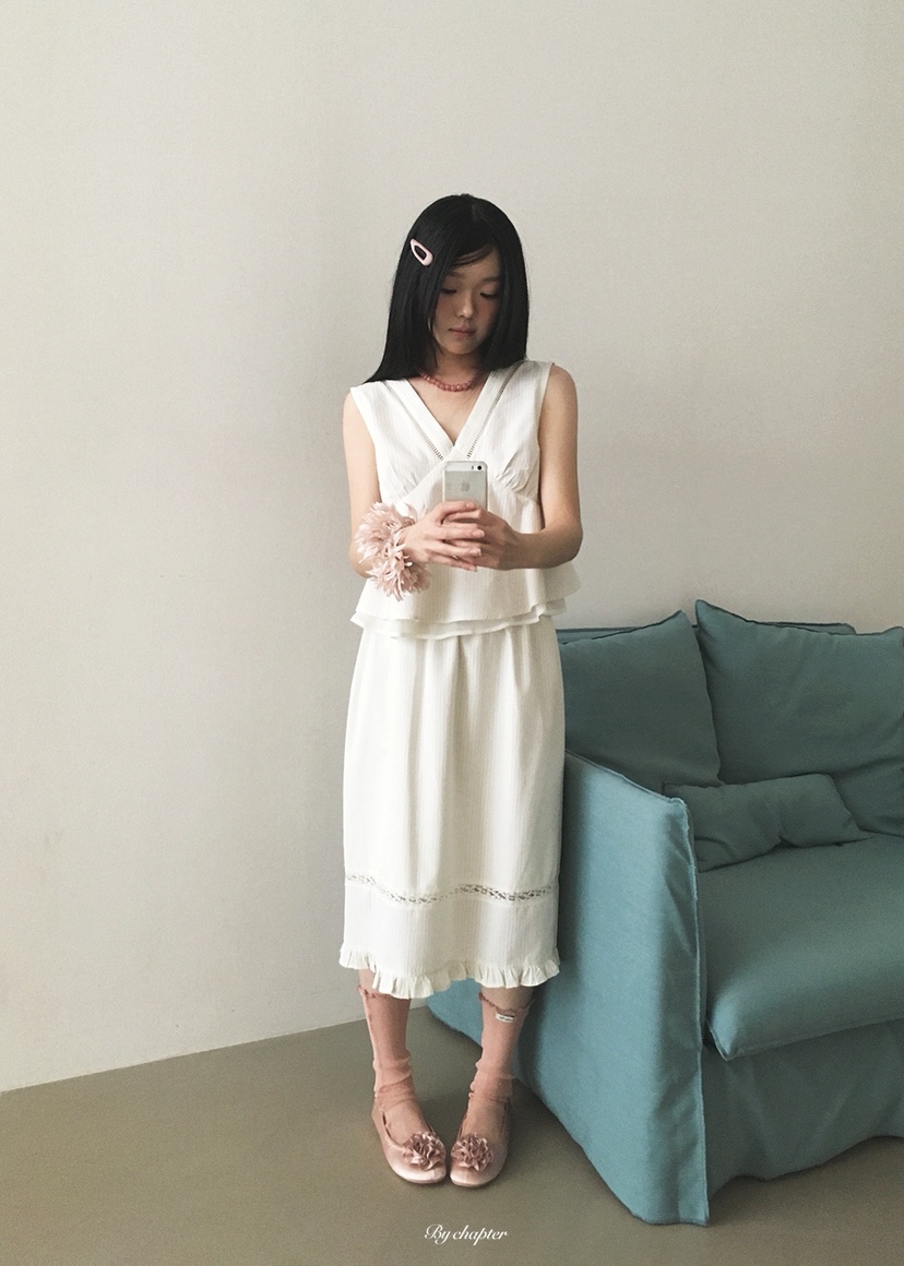 BY CHAPTER韓國直郵實拍女裝新品人氣吊帶背心不含飾品格紋BY Chapter吊帶/背心