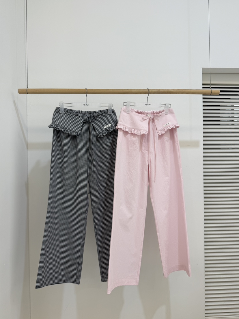 BY CHAPTER韓國東大門直郵女士新品熱賣休閑休閑褲含腰帶BY Chapter休閑褲